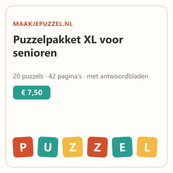 Omslag van Puzzelpakket XL voor senioren